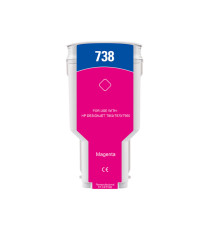 Cartuccia 738XLM magenta alta capacità 676M7A compatibile per HP DesignJet T850,T870,XT870,XT950 capacità 300ml