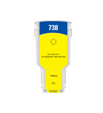Cartuccia 738XLY giallo alta capacità 676M8A compatibile per HP DesignJet T850,T870,XT870,XT950 capacità 300ml