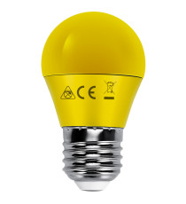 Lamapadina led gialla A5 G45 4W attacco E27 misura D45H78mm Equivalenza lampada incandescente: 30W