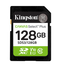 Micro Kingston SDS3/128GB SDXC Kingston Canvas Select Plus SDXC 64GB UHS-I Classe 10 – Fino a 150 MB/s, per foto e video Full HD