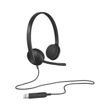 Cuffie Logitech Stereo H340 con microfono per computer 981-000475 Usb-A Cancellazione Rumore Comfort per Tutta la Giornata