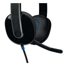 Cuffie Logitech Stereo H540 con Microfono HD e Controlli Integrati per computer 981-000480 Usb-A Cancellazione Rumore