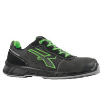 Calzatura di sicurezza Taylor S1P S - numero 48 - pelle scamosciata - nero/verde - U-Power