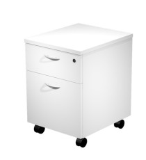 Cassettiera Easy - 1 cassetto + 1 classificatore - con ruote - 41,8 x 52 x 59,5 cm - bianco