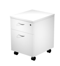 Cassettiera Easy - 1 cassetto + 1 classificatore - con ruote - 41,8 x 52 x 59,5 cm - bianco