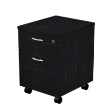 Cassettiera Easy - 1 cassetto + 1 classificatore - con ruote - 41,8 x 52 x 59,5 cm - nero venato