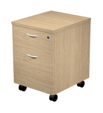 Cassettiera Easy - 1 cassetto + 1 classificatore - con ruote - 41,8 x 52 x 59,5 cm - rovere