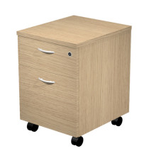 Cassettiera Easy - 1 cassetto + 1 classificatore - con ruote - 41,8 x 52 x 59,5 cm - rovere
