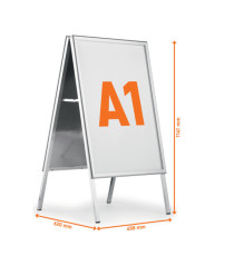 Cavalletto Fold Outdoor - bifacciale - A1 - Durable