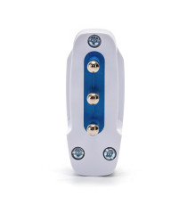 Spina piatta volante 16A 250V 2P+T bianca tipo italiana materiale ad alta resistenza ignifuga, contatti in rame nichelato