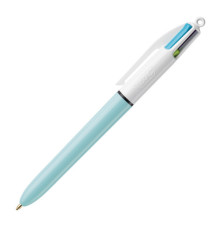 Penna a sfera scatto multifunzione 4 Colours Fun  - punta 1,0mm - rosa, verde chiaro, turchese, viola - Bic - conf. 12 p