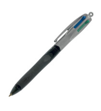 Penna a sfera scatto multifunzione 4 Colours Grip Pro - punta 1,0mm - nero, blu, rosso, verde  - Bic
