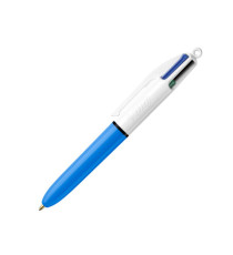 Penna a sfera scatto multifunzione 4 Colours Mini  - punta 1,0mm - nero, blu, rosso, verde - Bic -  conf. 12 pezzi