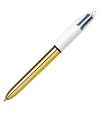 Penna a sfera scatto multifunzione 4 Colours Shine - punta 1,0 mm - fusto colori assortiti - Bic - conf. 12 pezzi