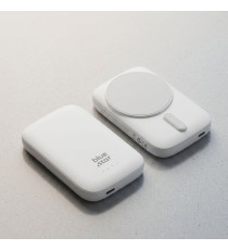 Power bank magnetico Blue Star Slim DG-P8 15W 5000 mAh compatibile MagSafe bianco ricarica fast USB-C wireless fino a 15W