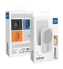 Power bank magnetico Blue Star Slim DG-P8 15W 5000 mAh compatibile MagSafe bianco ricarica fast USB-C wireless fino a 15W