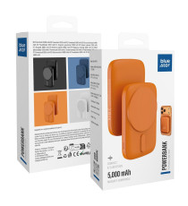 Power bank magnetico Blue Star Slim DG-P8 15W 5000 mAh compatibile MagSafe arancione ricarica fast USB-C wireless fino a 15W