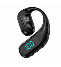 Auricolare Bluetooth Mono Blue Star Hook Nero con Display batteria fino a 25h di conversazione bluetooth 5.5 stabile e veloce