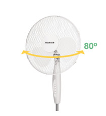 Ventilatore a piantana potenza 45W, diametro griglia:410mm, Altezza regolabile 3 velocità, Velocità di rotazione max:1250 r/min