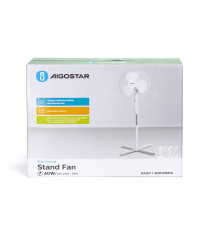 Ventilatore a piantana potenza 45W, diametro griglia:410mm, Altezza regolabile 3 velocità, Velocità di rotazione max:1250 r/min