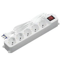 Multipresa ciabatta elettrica schuko 5 posti con interruttore generale cavo da 5 metri spina 16A 250V MAx 3680W