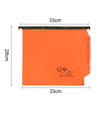 Cartella sospesa Joker - armadio - interasse 33 cm - fondo U - 33 x 28 cm - arancio - Bertesi