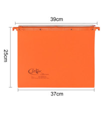 Cartella sospesa Joker - cassetto - interasse 39 cm - fondo V - 37 x 25 cm - arancio - Bertesi