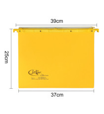 Cartella sospesa Joker - cassetto - interasse 39 cm - fondo V - 37 x 25 cm - giallo - Bertesi