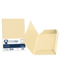 Cartellina 3 lembi Acqua - 200 gr - A4 - cartoncino bristol - camoscio - Favini - conf. 25 pezzi