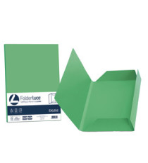 Cartellina 3 lembi Luce - 200 gr - A4 - cartoncino bristol - verde - Favini - conf. 25 pezzi
