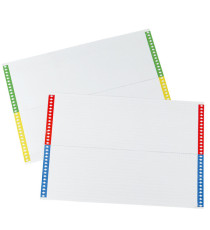 Cartoncini per cartelle sospese - cassetto - 28 cartoncini per foglio - 31 cm - Bertesi - conf. 10 fogli