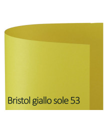 Cartoncino Bristol Color - 50 x 70 cm - 200 gr - giallo sole 53 - Favini - conf. 25 pezzi