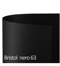 Cartoncino Bristol Color - 50 x 70 cm - 200 gr - nero 63 - Favini - conf. 25 pezzi