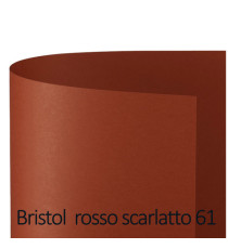 Cartoncino Bristol Color - 50 x 70 cm - 200 gr - rosso scarlatto 61 - Favini - conf. 25 pezzi