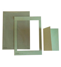 Cartoncino prefustellato - 117 x 170 mm - salvia - Kartos - conf. 10 pezzi