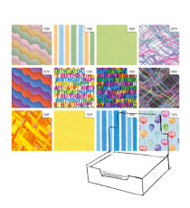 Carta regalo - raso - Colors - 70 x 100 cm - Rex Sadoch - scatola 100 fogli