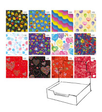 Carta regalo - raso - Fantasia - 70 x 100 cm - Rex Sadoch - scatola 100 fogli