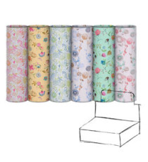 Carta regalo riciclata Fiori di campo - 100 fogli - 70x100cm - fantasie assortite - Rex Sadoch