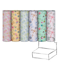 Carta regalo riciclata Fiori di campo - 100 fogli - 70x100cm - fantasie assortite - Rex Sadoch