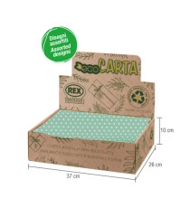Carta regalo riciclata Graphic - 100 fogli - 70x100cm - fantasie assortite - Rex Sadoch