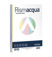 Carta Rismacqua - A3 - 200 gr - mix 5 colori - Favini - conf. 125 fogli