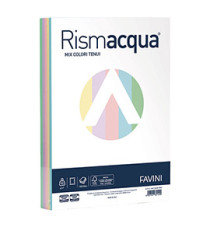 Carta Rismacqua - A3 - 90 gr - mix 5 colori - Favini - conf. 300 fogli