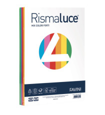 Carta Rismaluce - A3 - 140 gr - mix 6 colori - Favini - conf. 200 fogli