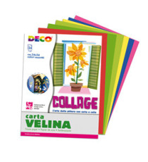 Carta velina - 24 x 34 cm - 20 gr - colori assortiti - Deco - 24 fogli