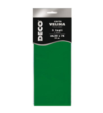 Carta velina - 50 x 76 cm - 20 gr - verde chiaro - Deco - busta 5 fogli