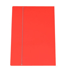 Cartella 3 lembi con elastico - A3 - dorso variabile - cartone plastificato - rosso - Cartotecnica del Garda