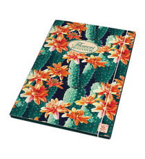 Cartella 3 lembi con elastico Nature Flowers - A4 - dorso piatto - fantasie assortite - Pigna
