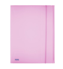 Cartella 3 lembi con elastico Pastel - 24 x 33cm - dorso 1 cm - PP - glicine - Favorit