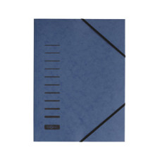 Cartella con elastico angolare - A4 - dorso variabile - cartoncino - blu - Pagna