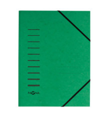 Cartella con elastico angolare - A4 - dorso variabile - cartoncino - verde - Pagna